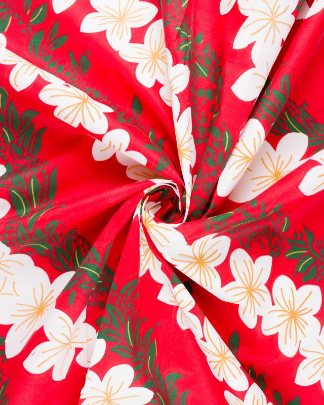 Polynesian fabric TAURA Red - Tissushop